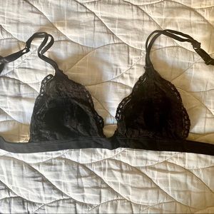 Black lace bralette
